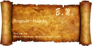 Bognár Magda névjegykártya